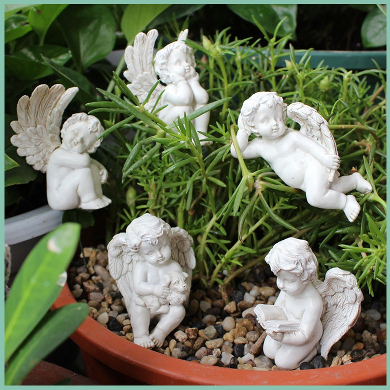 Angel plugin garden little girl resin flower decoration micro landscape garden statue - V.I.P Digital Presence