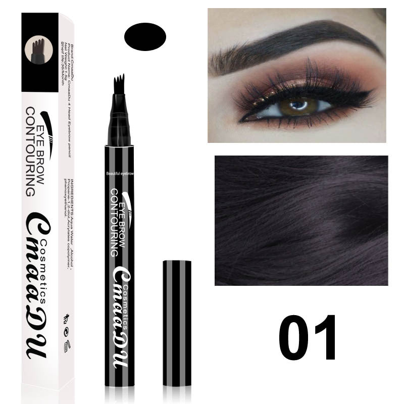 CmaaDu 4 head eyebrow pencil four point eyebrow pencil easy to dry - V.I.P Digital Presence