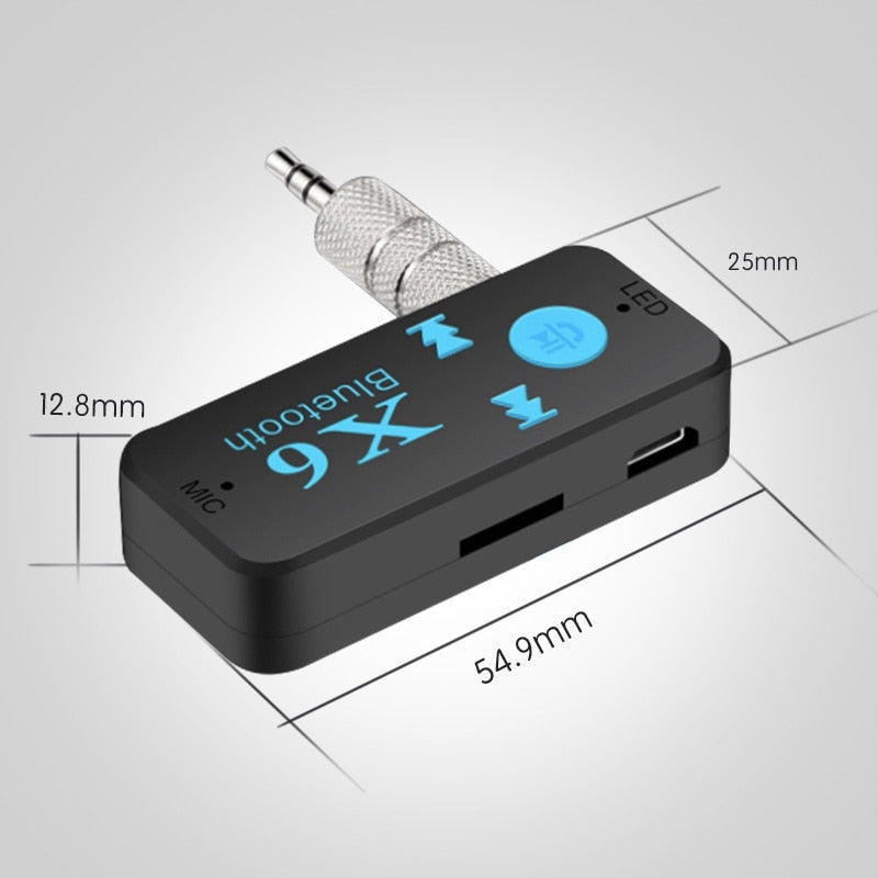 X6 Bluetooth Transmitter Aux Usb Car Play Music Receiver Adapter 5.0 mm Bluetooth Adapter MP3 Music Adapter For car player - V.I.P Digital Presence