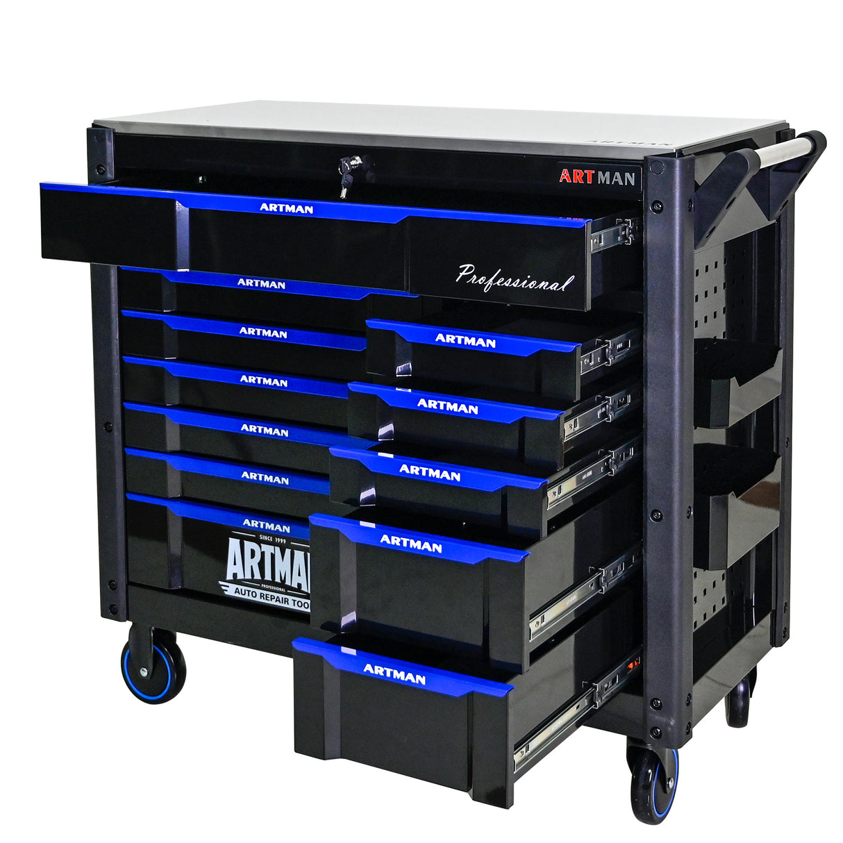 12-Layer Drawer Multi-Purpose Tool Car, With Wheels, Iron Top - V.I.P Digital Presence