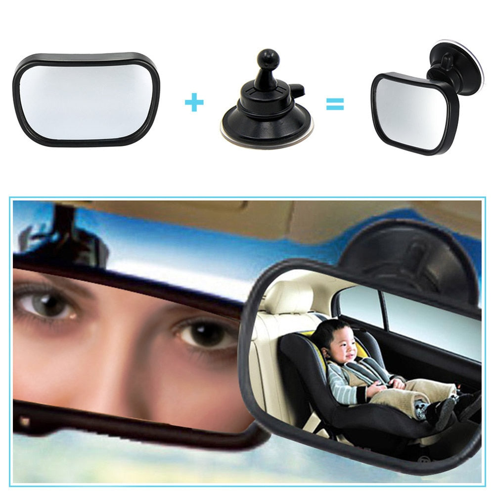 2 in 1 Mini Safety Car Back Seat Baby View Mirror Adjustable Baby Rear Convex Mirror Car Baby Kids Monitor - V.I.P Digital Presence