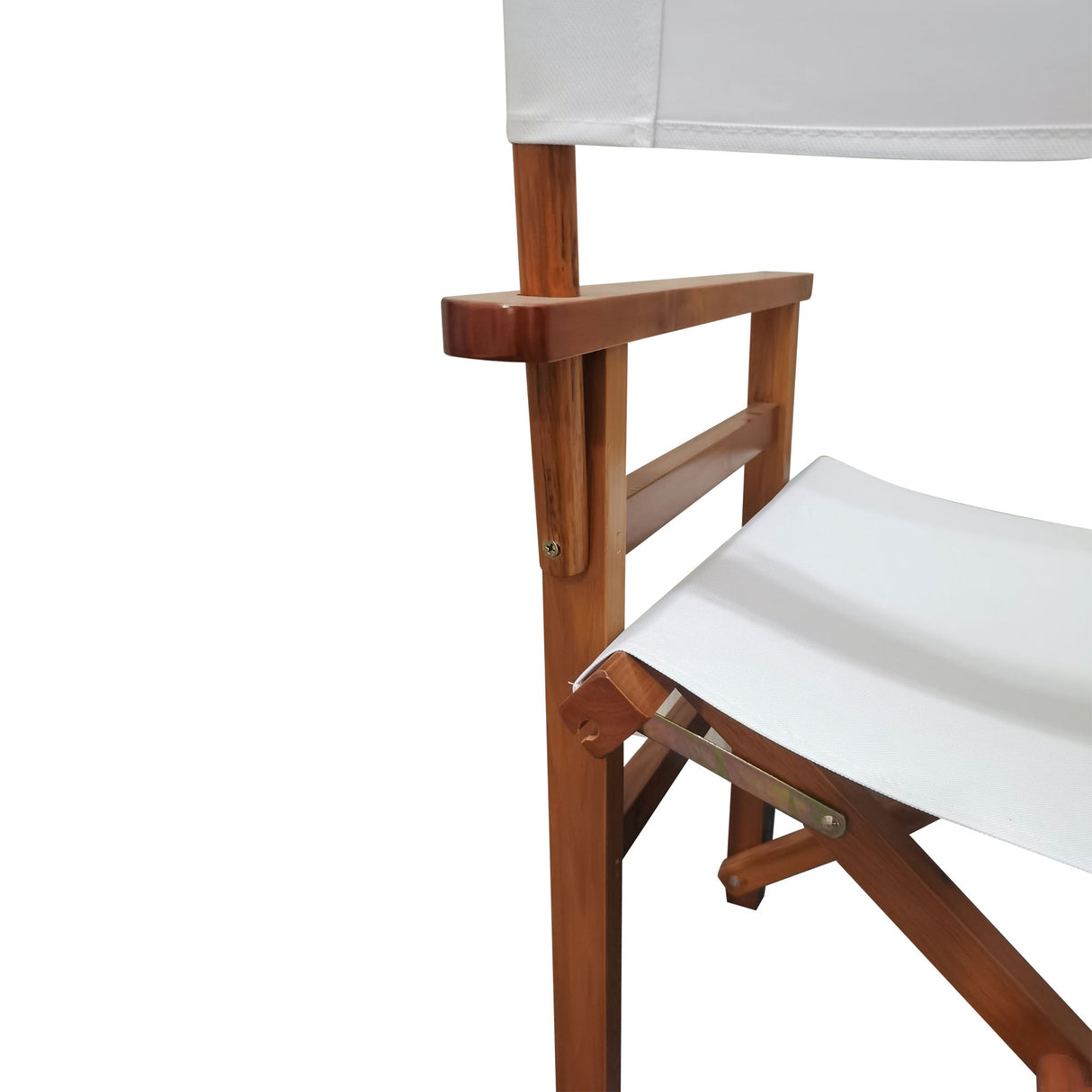 Folding Chair Wooden Director Chair Canvas Folding Chair Folding Chair 2pcs/set populus + Canvas (Color : White) - V.I.P Digital Presence
