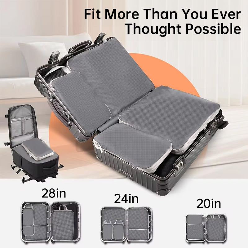 Travel compression packing cubes – ultralight, expandable, for luggage organization - V.I.P Digital Presence