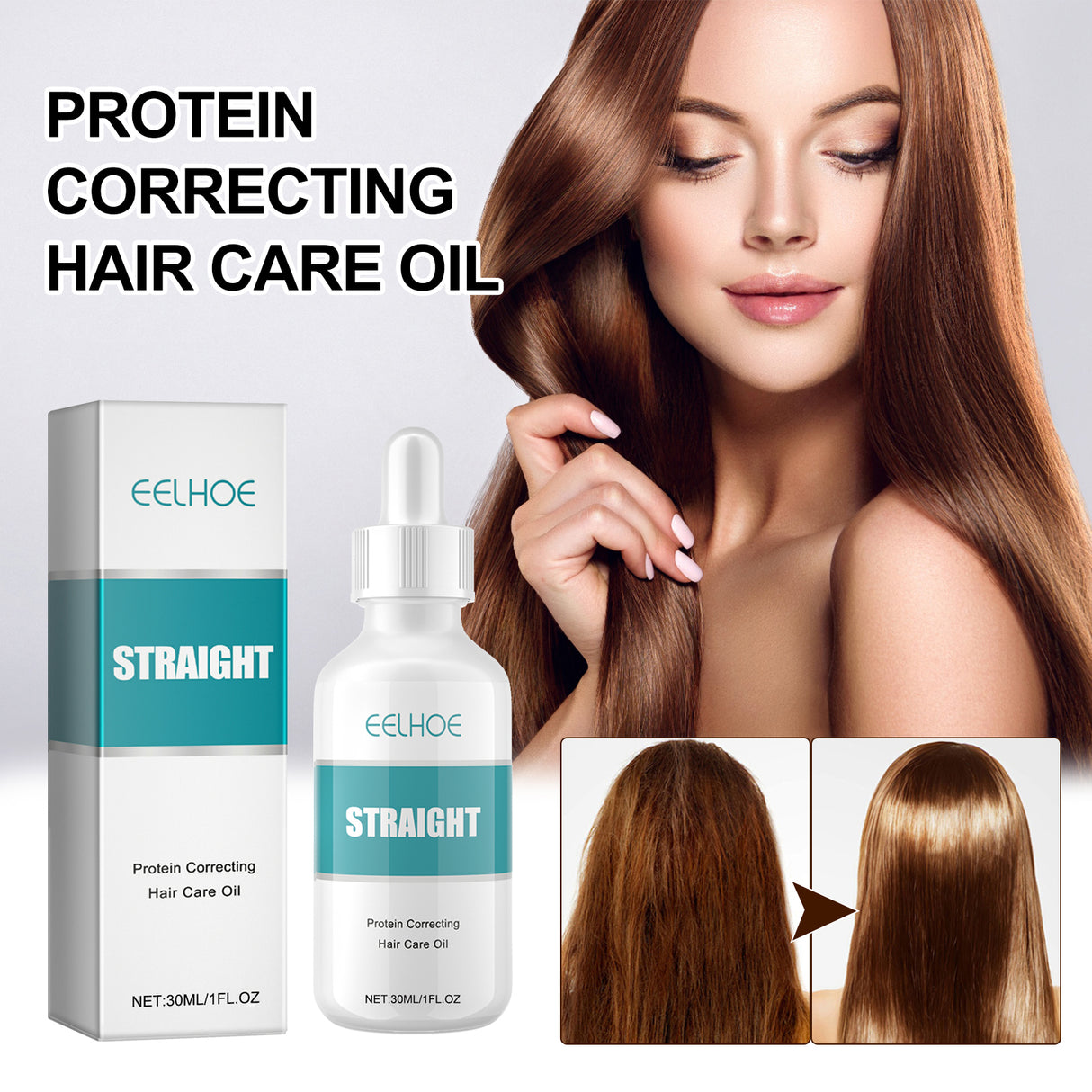Protein Correcting Hair Care Oil, Repair Short-Tempered Dry Hair Strengthen Hair Moist Luster Care Hair Oil - V.I.P Digital Presence