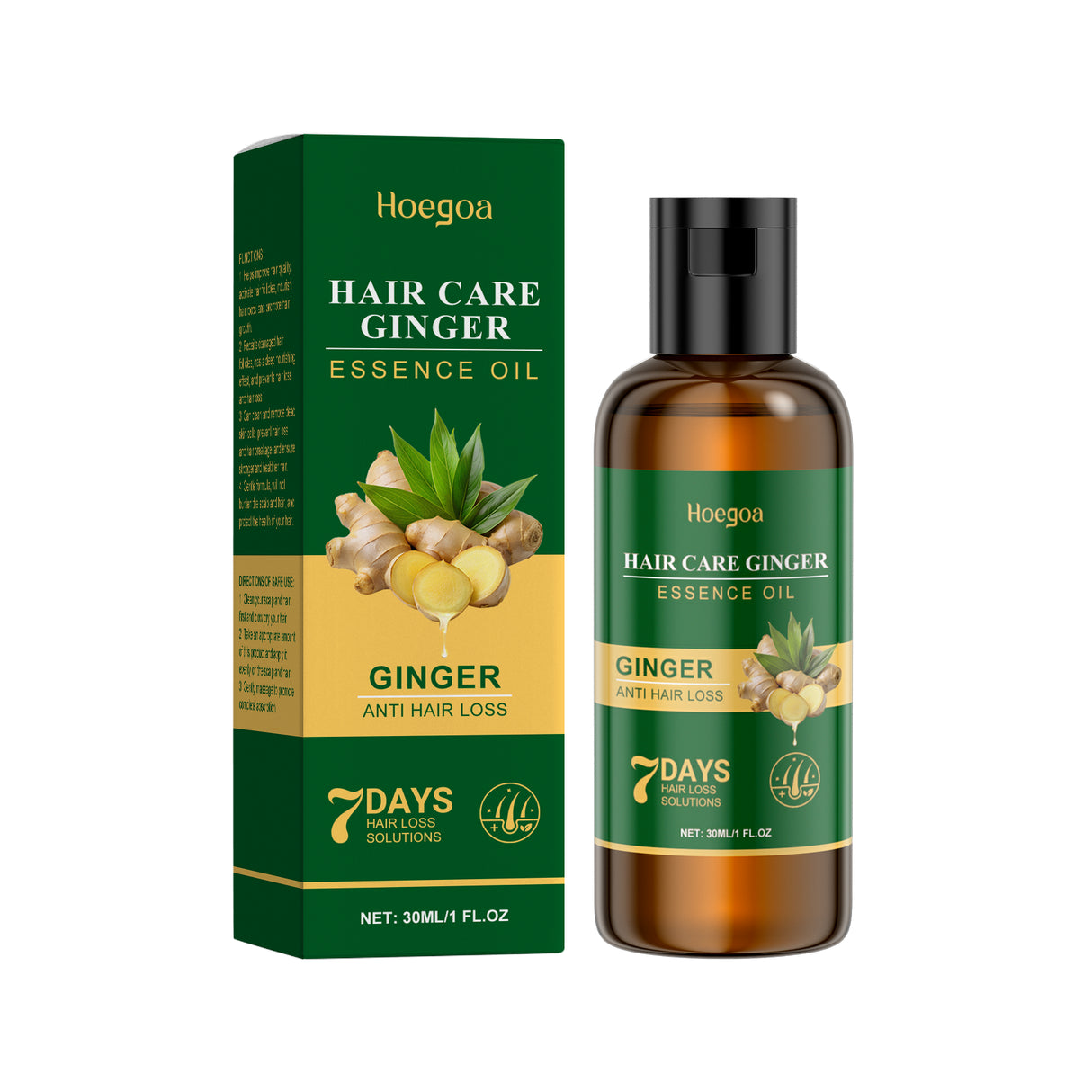 Ginger Hair Care Essential Oil Mild Ingredients Herbal Ginger Nourishes Hair Soft Beautiful Essential Oil - V.I.P Digital Presence