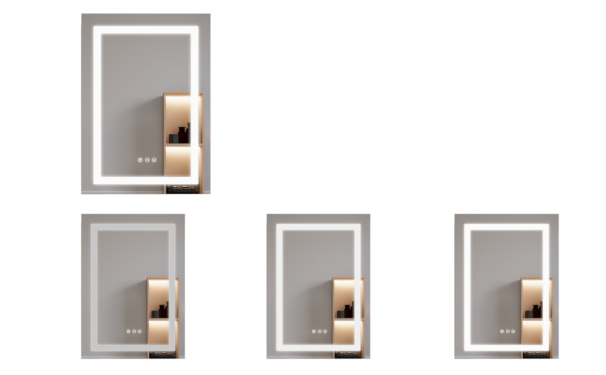 26x20 inch(Left Door) bathroom medicine cabinet with LED mirror 3000K~6000K single door lighting bathroom cabinet with touch switch adjusta - V.I.P Digital Presence