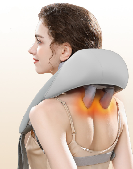High battery life cervical spine massager neck trapezius muscle shoulder waist leg kneading hot compress massage shawl - V.I.P Digital Presence