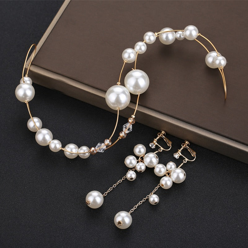 Bride Pearl Headwear Exquisite Handmade Beaded Jewelry - V.I.P Digital Presence