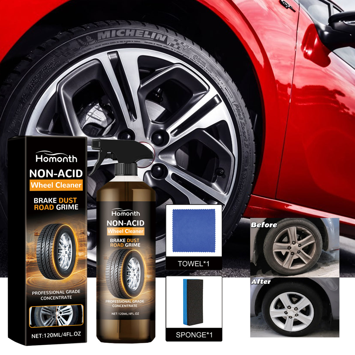 Non-Acid Wheel Cleaner, Wheel Hub Renovation Cleaning And Polishing Maintenance Multi-Functional Cleaning Agent - V.I.P Digital Presence