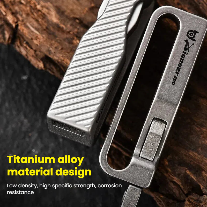Titanium Waist Belt Buckle & Keychain. Portable EDC Outdoor Tool - V.I.P Digital Presence