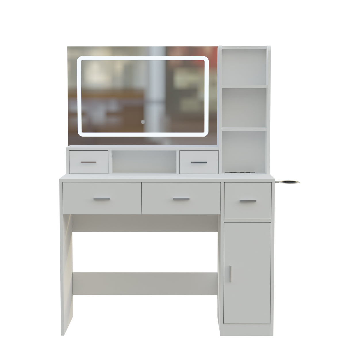 Smart mirror dressing table with drawers and storage cabinets, dressing table with bedroom dressing table, changing room