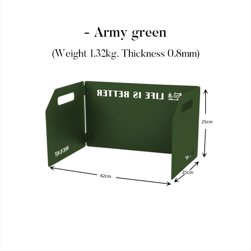 Outdoor stove enclosure wind shield camping wind shield shielding plate cassette stove folding gas stove stove wind shield - V.I.P Digital Presence
