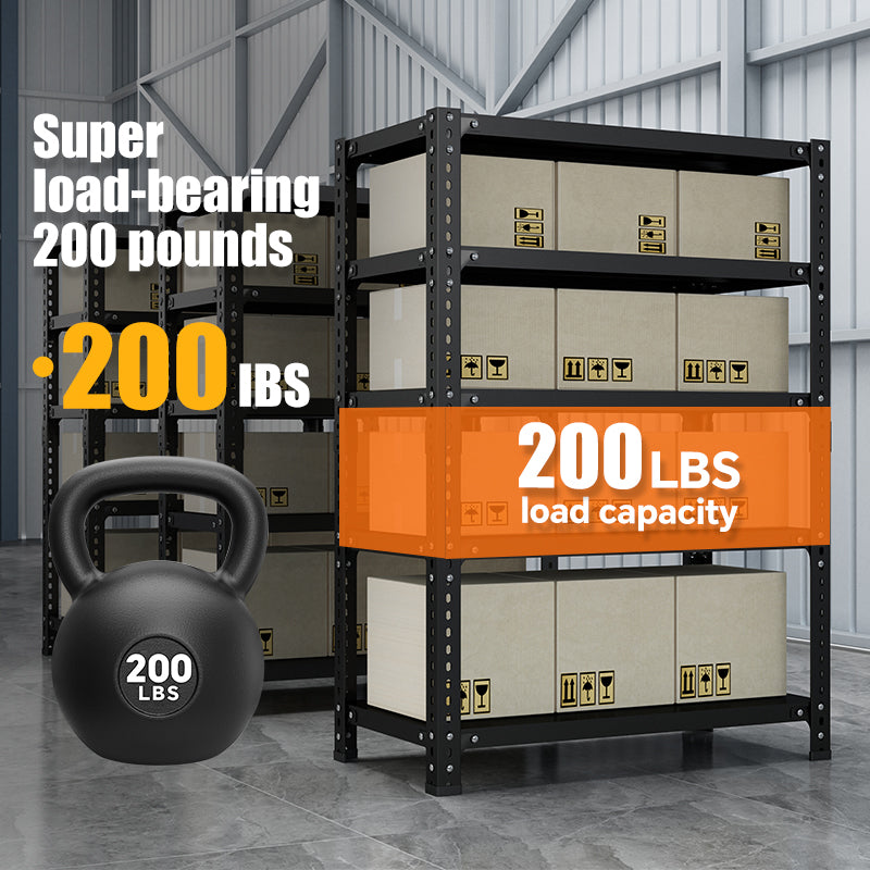 Household storage rack, adjustable display rack, carbon steel storage rack 120cm * 50cm * 180cm, five layers (black) - V.I.P Digital Presence