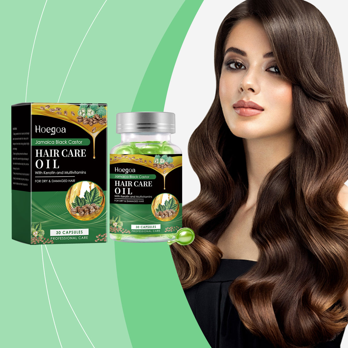 Black Castor Oil Nourishing Hair Care Capsule Hair Care Oil Gently Nourishes And Softeningly Improves Dry Hair - V.I.P Digital Presence