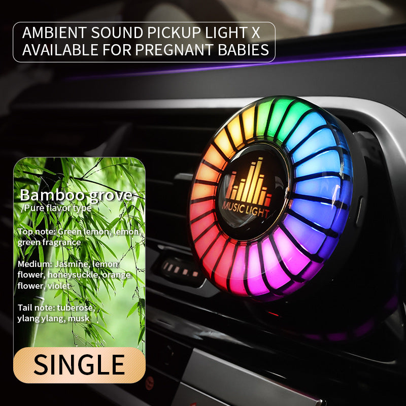 Car aromatherapy air outlet atmosphere light Car sound pickup light Car perfume voice-controlled rhythm light - V.I.P Digital Presence