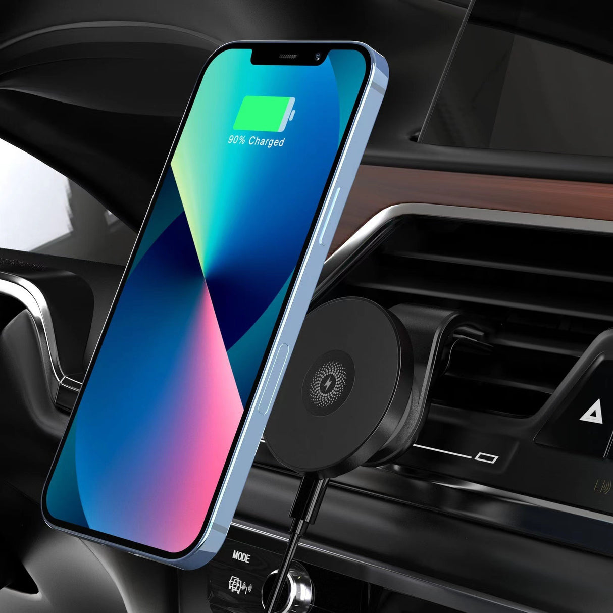 Custom Smart Car Wireless Charger Phone Holder Magnetic Wireless Car Charger Mount 15W Fast Charging - V.I.P Digital Presence