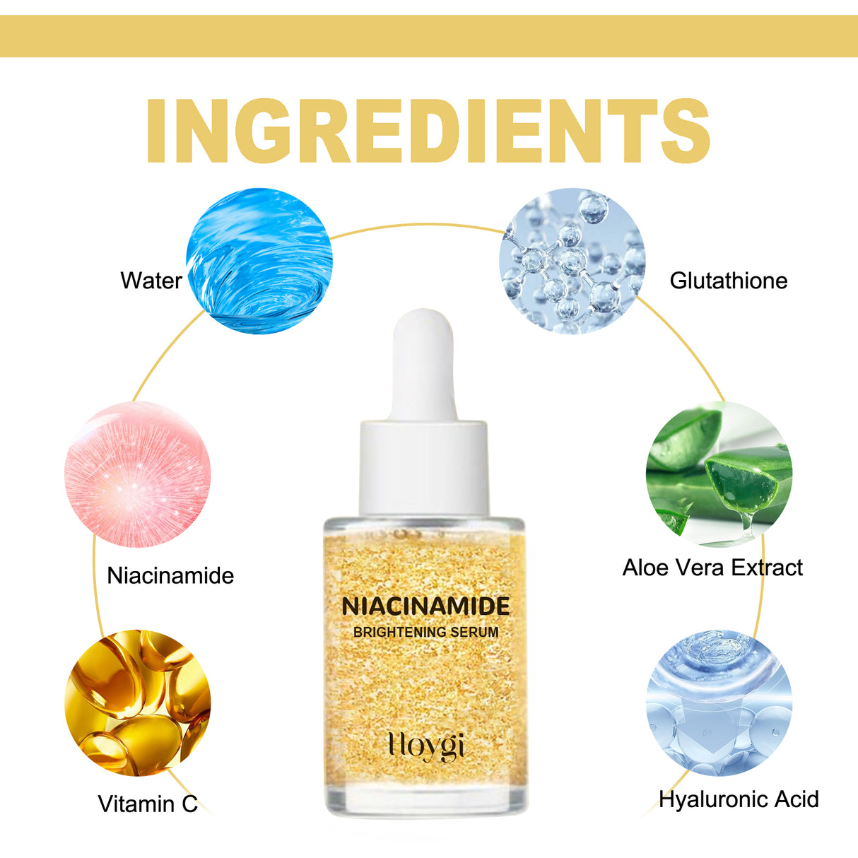 HOYGI Niacinamide Brightening Serum, Lightening Spots And Fine Lines Brightening Skin Hydrating Moisturizing Facial Treatment - V.I.P Digital Presence