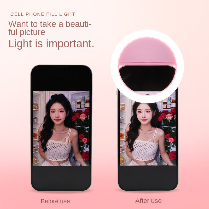 RK-12 Mobile Phone Fill Light Wholesale Live Beauty Selfie Lighting Round Flash Charging LED Fill Light - V.I.P Digital Presence