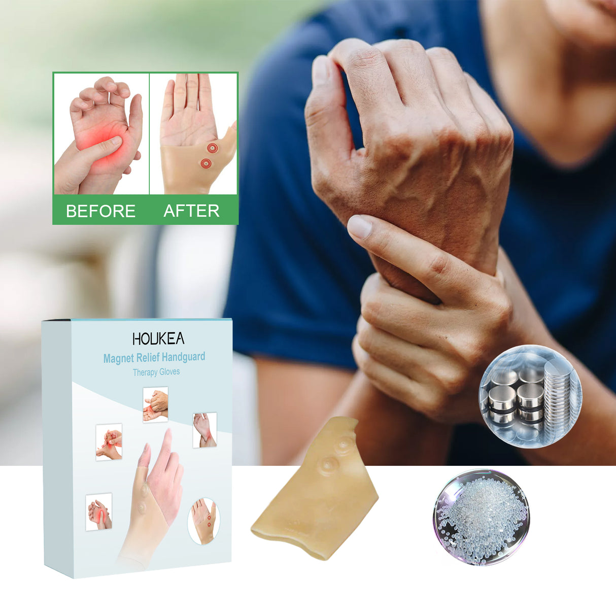 Magnet Relief Handguard Therapy Gloves, Relieve Wrist Pain And Discomfort Indoor Exercise Joint Care Gloves - V.I.P Digital Presence