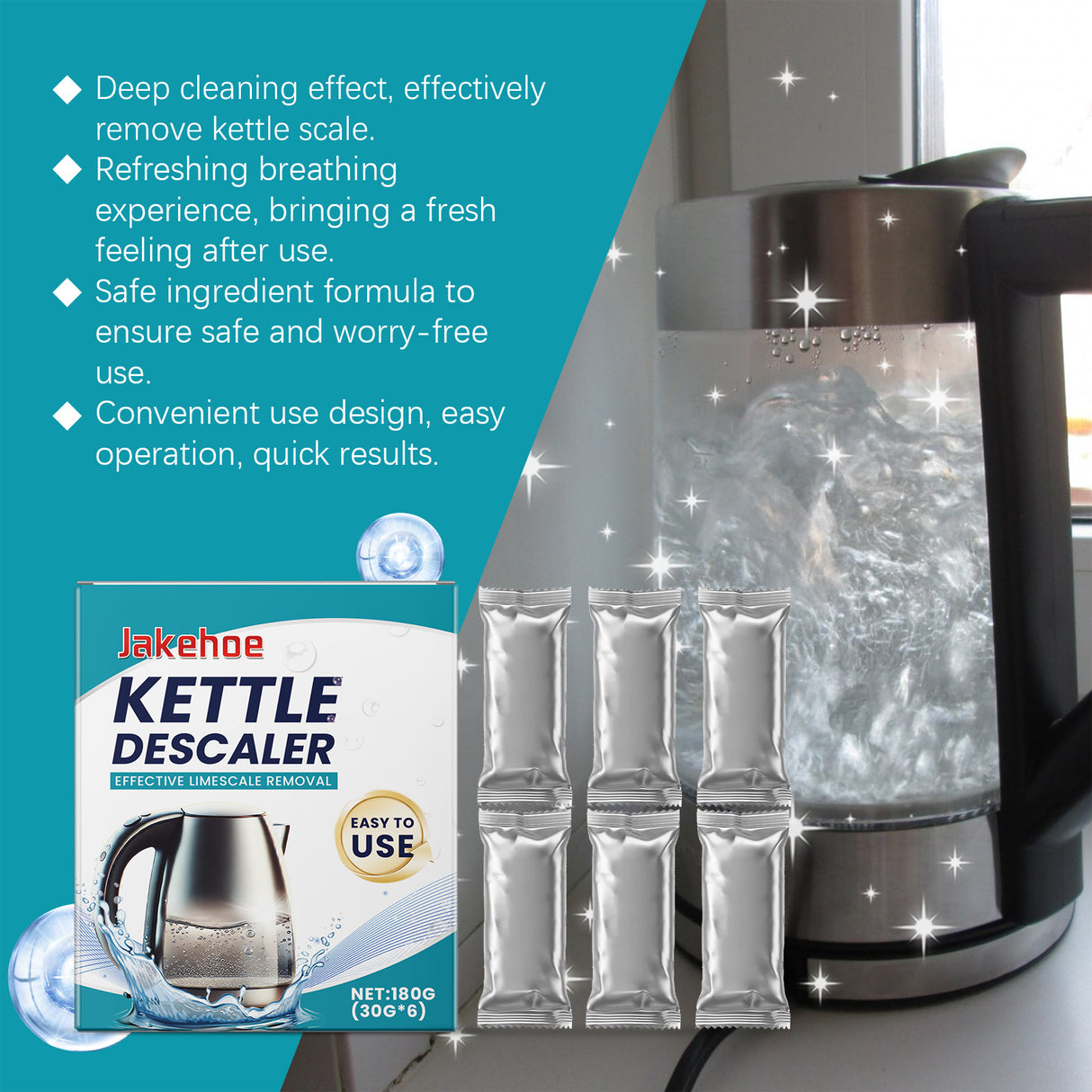 Kettle Descaling Powder Electric Kettle Cleaning Descaling Brightening Household Kettle Scale Cleaner - V.I.P Digital Presence