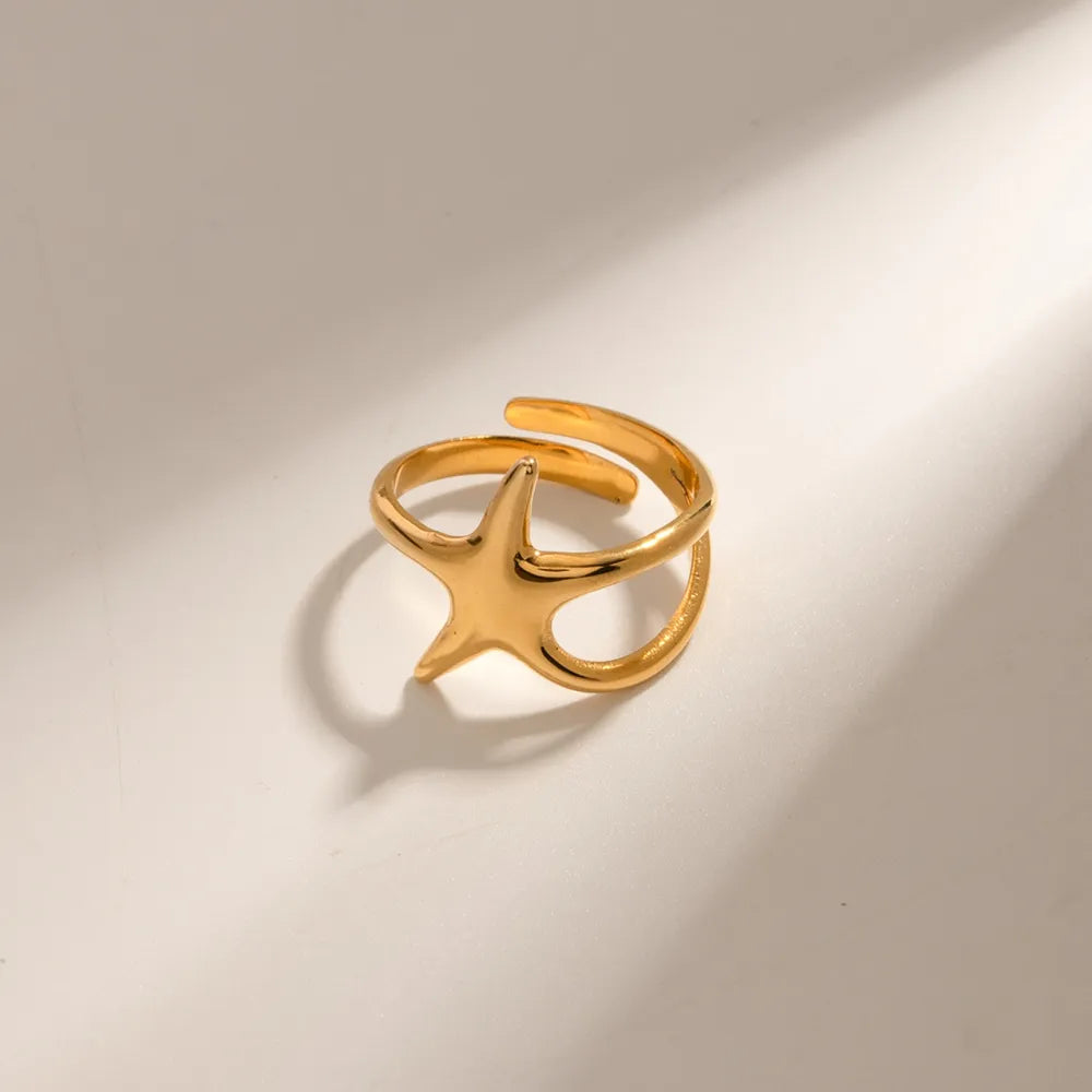 Gold-Plated Stainless Steel Star Ring - V.I.P Digital Presence