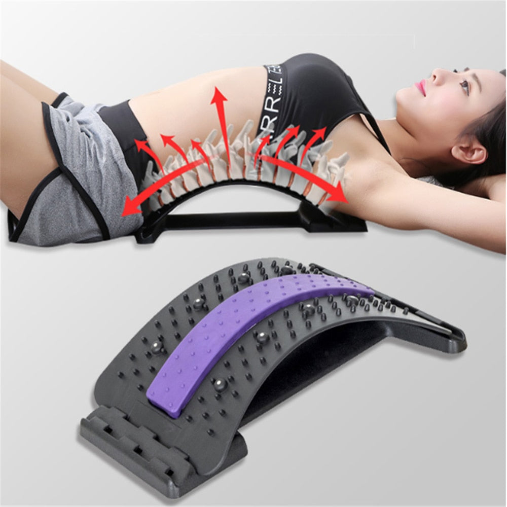 Back Massager Stretcher Equipment Massageador Magic Support Stretch Fitness Relaxation Spine Pain Lumbar Relief Back Stretcher - V.I.P Digital Presence