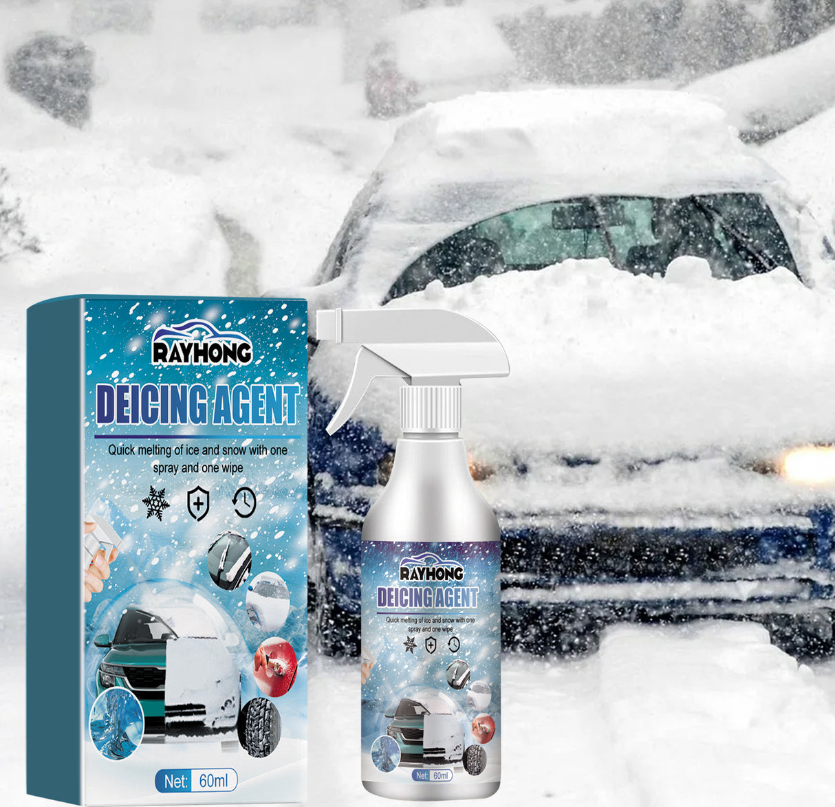 Snow Defrosting Agent, Car Windshield Windows Fast And Powerful Defrosting Defogging Deicing And Snow-melting Cleaning Agent - V.I.P Digital Presence