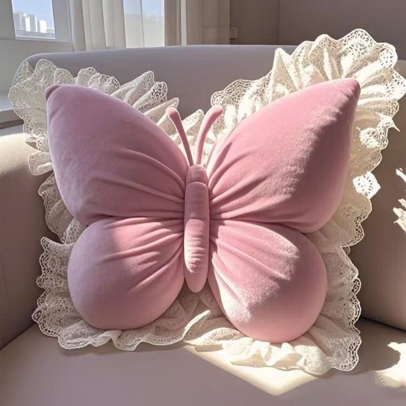 Butterfly Princess Pillow - Office, Living Room, Bedroom (with Bow). Sofa/Car Cushion, New Home Decor - V.I.P Digital Presence