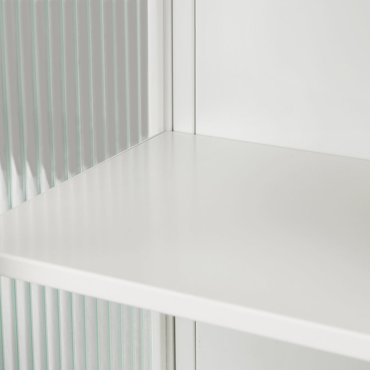 23.62"Glass Doors Modern Two-door Wall Cabinet with Featuring Two-tier Enclosed Storage an Open Shelf and Towel Rack