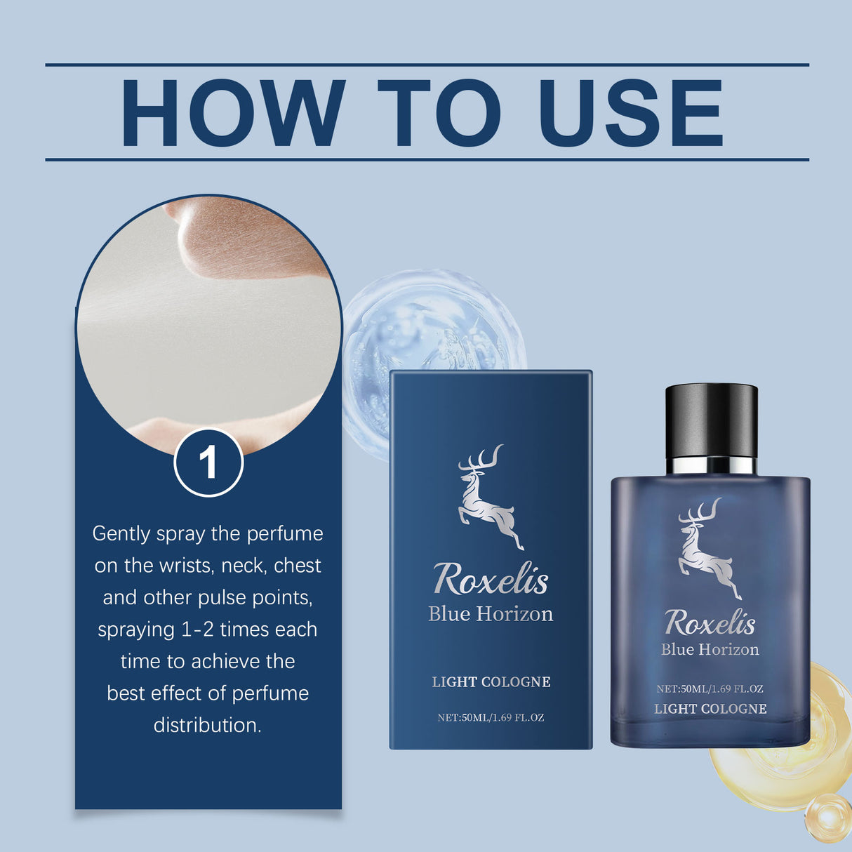 Blue Cologne Fragrance Natural Fresh Fragrance Niche Strong Cologne Pheromone Fragrance Perfume - V.I.P Digital Presence