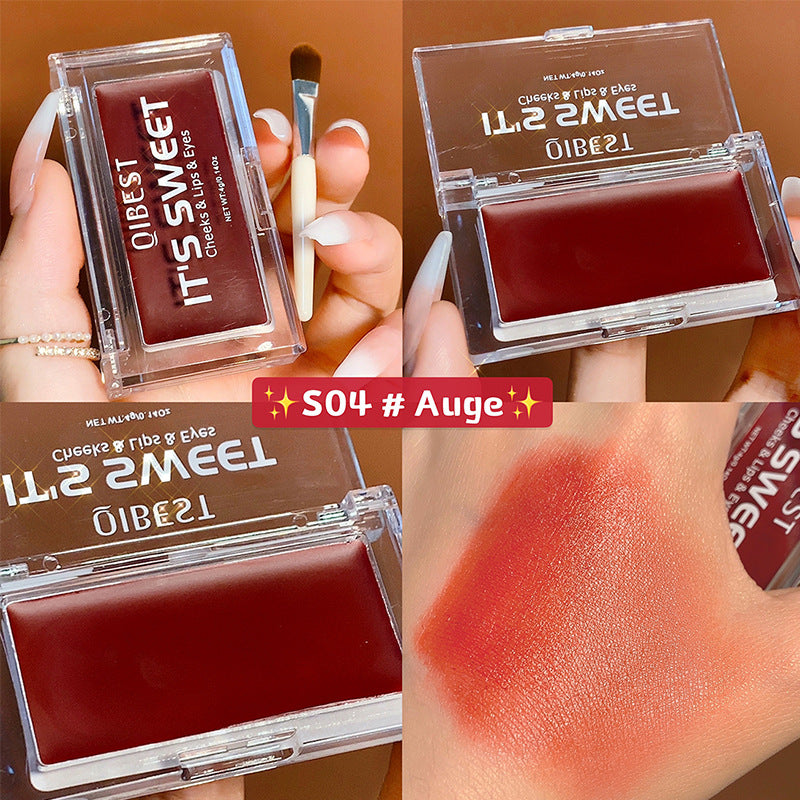 QIBEST Lipstick Eye Shadow Blush 3 In 1 Repair Volume Without Dizzy Makeup Natural Color Monochromatic Rouge Cream Eye Shadow Cream - V.I.P Digital Presence