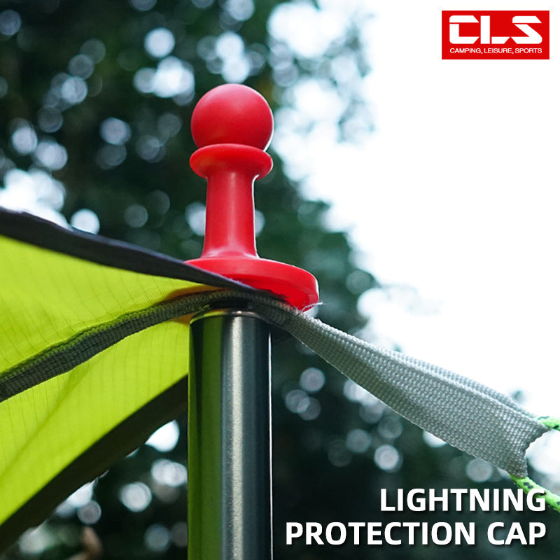 Sombrero de protección contra rayos para carpas de camping al aire libre, soporte para carpas de camping, aislamiento de plástico, sombrero de protección de seguridad, sombrero de protección contra rayos