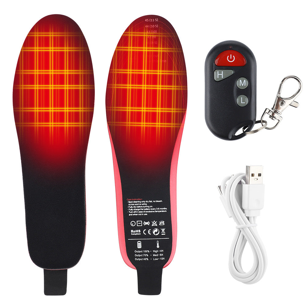 3-speed electric heating insole, USB charging heating insole, winter skiing warm insole, foot warmers for men and women - V.I.P Digital Presence