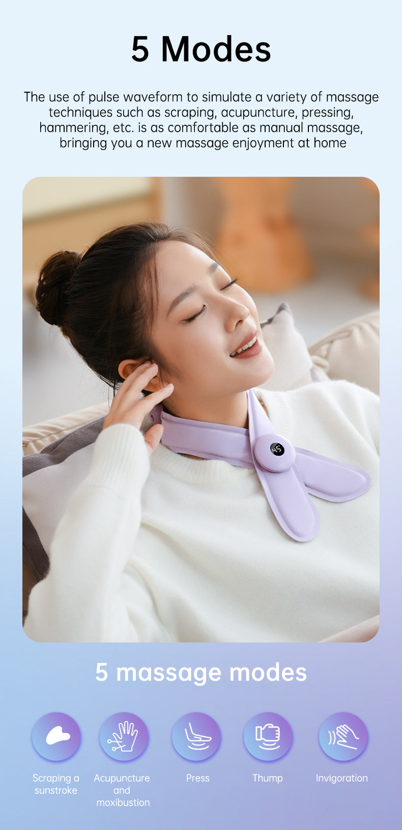 Neck Massager with Heat, Portable Neck Lymphatic Massager for Pain & Fatigue Relief - V.I.P Digital Presence