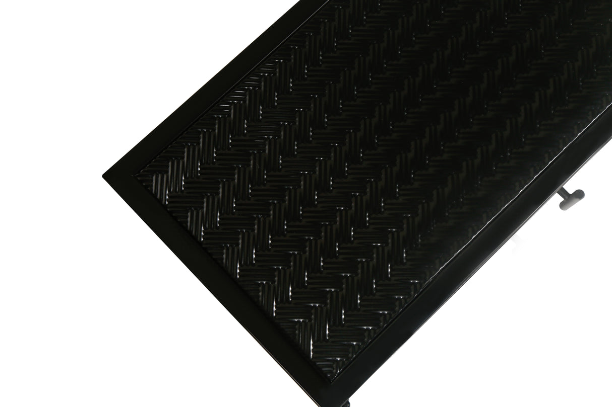 27.56"Glass Doors Modern Two-door Wall Cabinet with Featuring Three-tier Storage Black