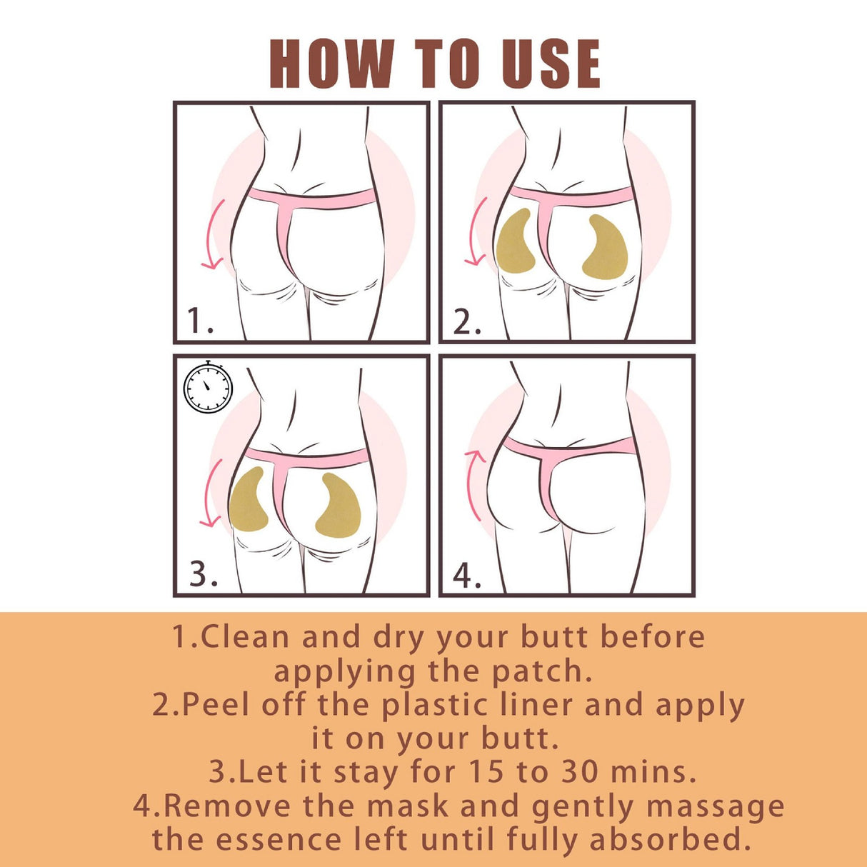 Buttock Paste Random, Lift And Tighten Hips Show Hips Curves Shape Hips Patch - V.I.P Digital Presence