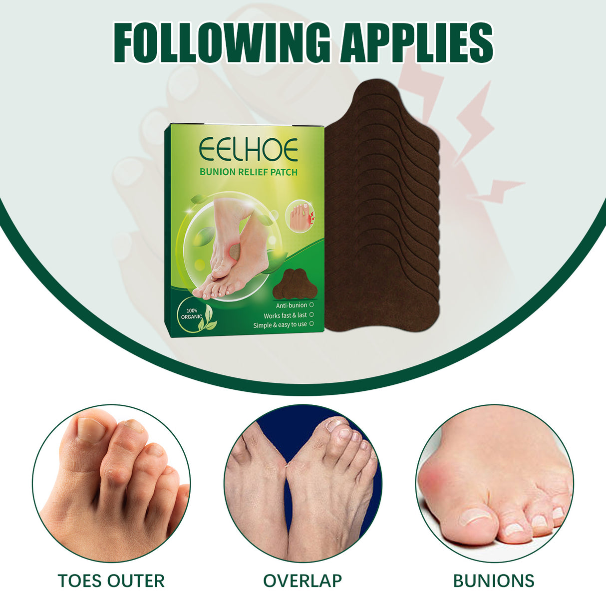 Bunion Relief Patch Thumb Valgus Bigfoot Bunion Valgus Double Toe Foot Care Patch