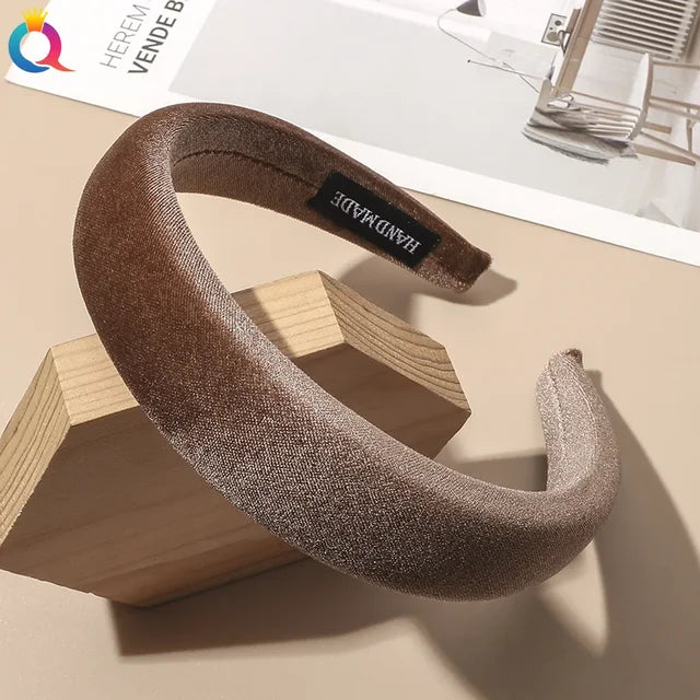 New Bright Velvet Wide Edge Sponge Head Hoop - V.I.P Digital Presence