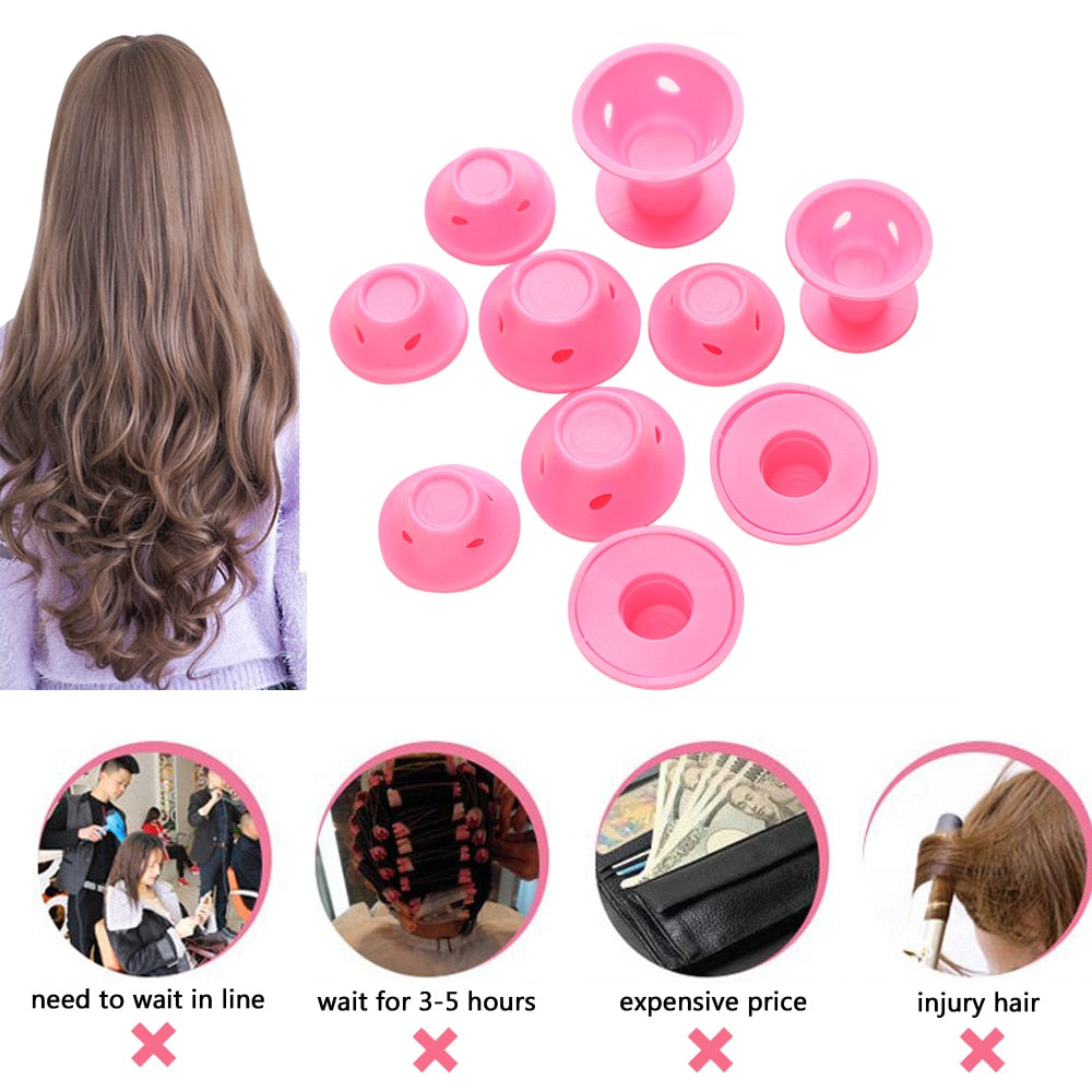 10/20pcs/set Magic Hair Care Rollers for Curlers Sleeping No Heat Soft Rubber Silicone Hair Curler Twist Hair Styling DIY Tool - V.I.P Digital Presence
