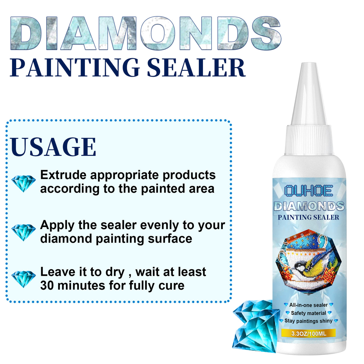 Diamond Painting Sealant, Diamond Painting Oil Painting Protective Adhesive 5D Diamond Painting Puzzle Sealant - V.I.P Digital Presence