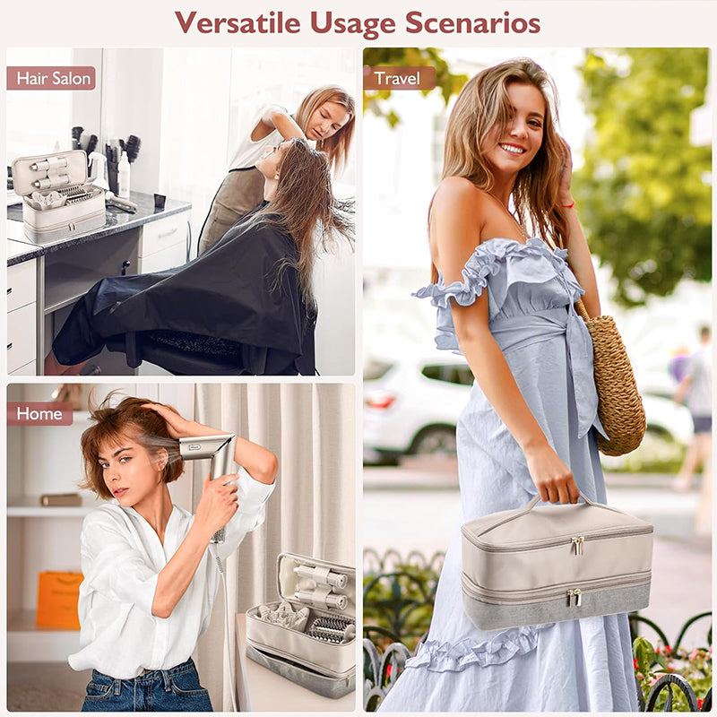 2-Layer Portable Waterproof Case for Hair Stylers (Fit Shark Flexstyle, Dyson Airwrap, Revlon etc.) - V.I.P Digital Presence
