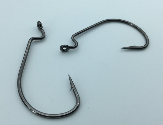 Rompin 20pcs/lot Black Nickel Crank Fishing Hooks High Carbon Steel Worm Sharp Barbed - V.I.P Digital Presence