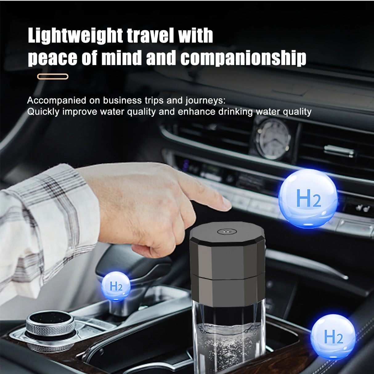 H60 6000PPB Intelligent Hydrogen Rich Water Cup Portable Water Electrolysis Hydrogen Cup Leak-Proof Mug Healthy Drinking Cup - V.I.P Digital Presence