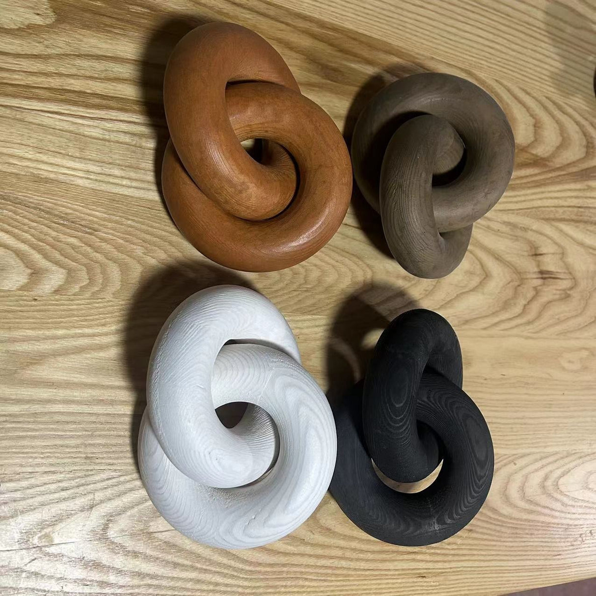 Wooden decorative chains, wooden handicrafts, home furnishings, homestay decorations, two ring buckle wooden chains, two ring wo - V.I.P Digital Presence