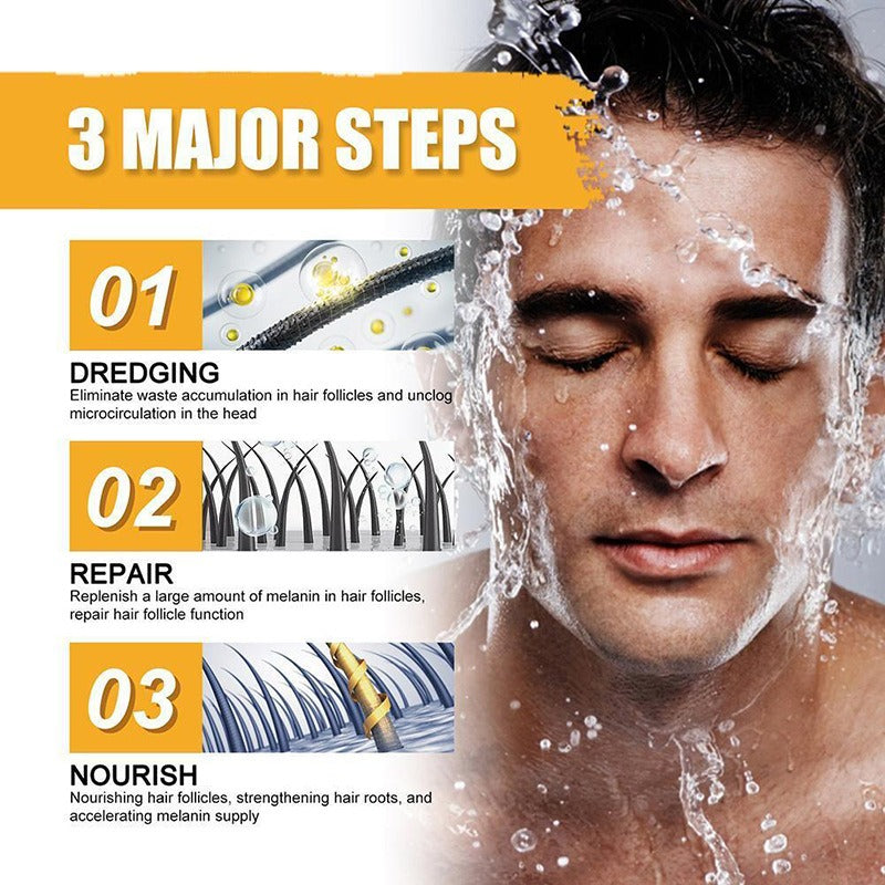 Men's shampoo soap, white hair soap, turn black hair into smooth and smooth essential oil soap, cleansing soap - V.I.P Digital Presence