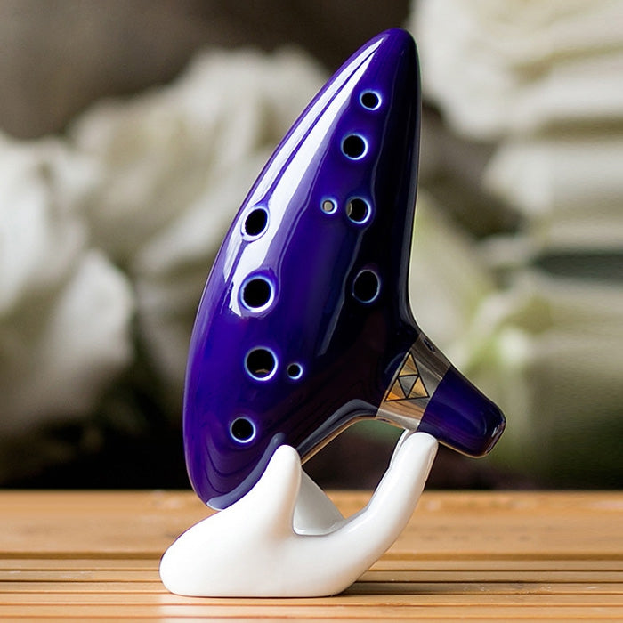 12 Holes Ocarina Ceramic Alto C Legend of Zelda Ocarina Flute Blue Instrument - V.I.P Digital Presence