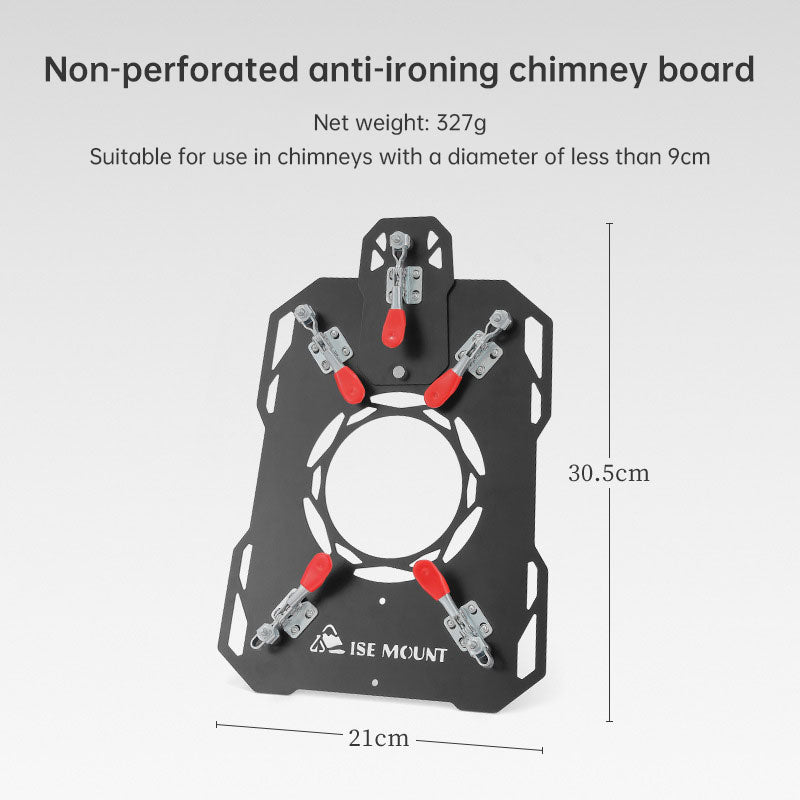 Anti-ironing board for chimney of outdoor tent stove aluminum alloy open-free fire-retardant board for camping firewood stove - V.I.P Digital Presence