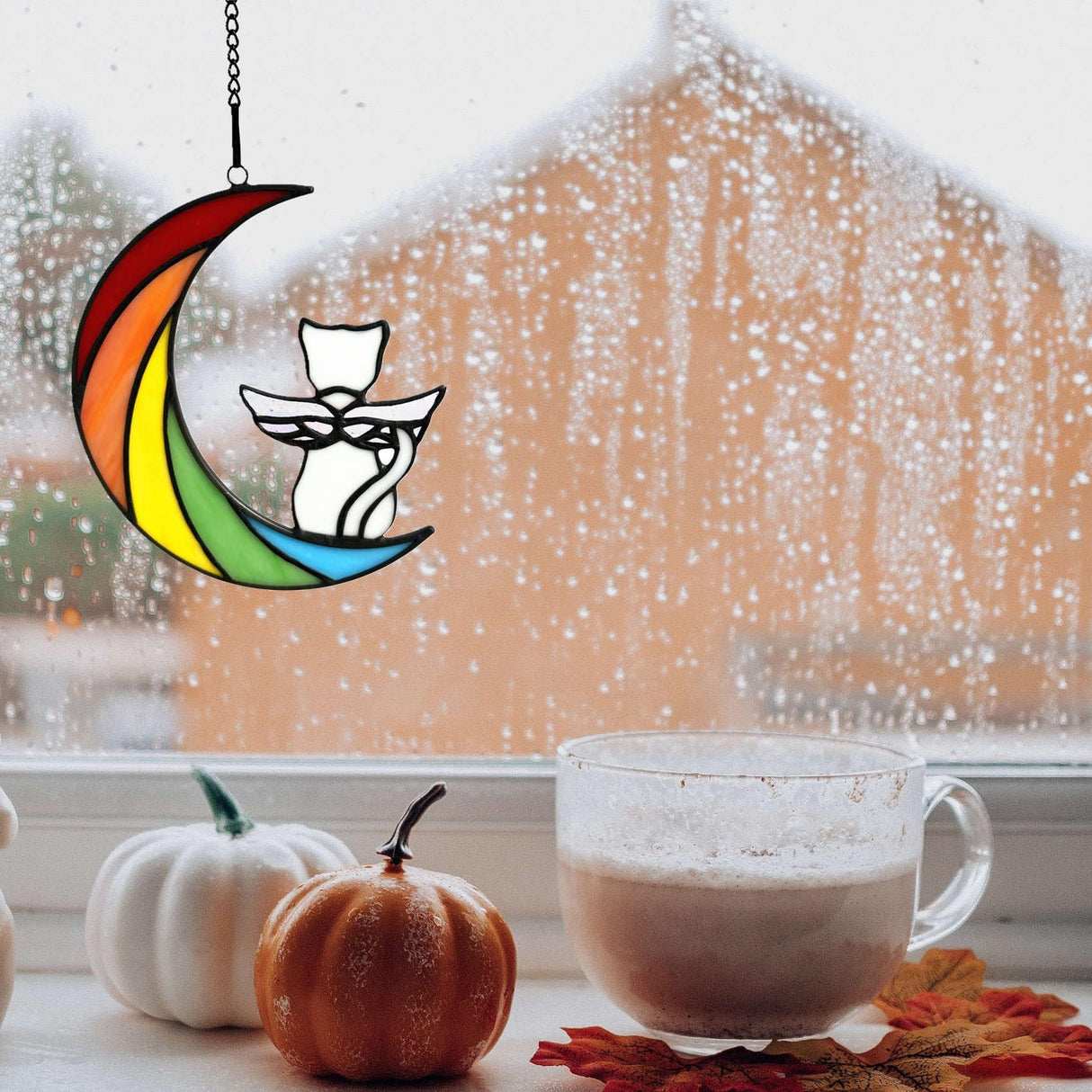 Cat enthusiast commemorative gift cute cat acrylic flat home window wall outdoor decoration pendant - V.I.P Digital Presence