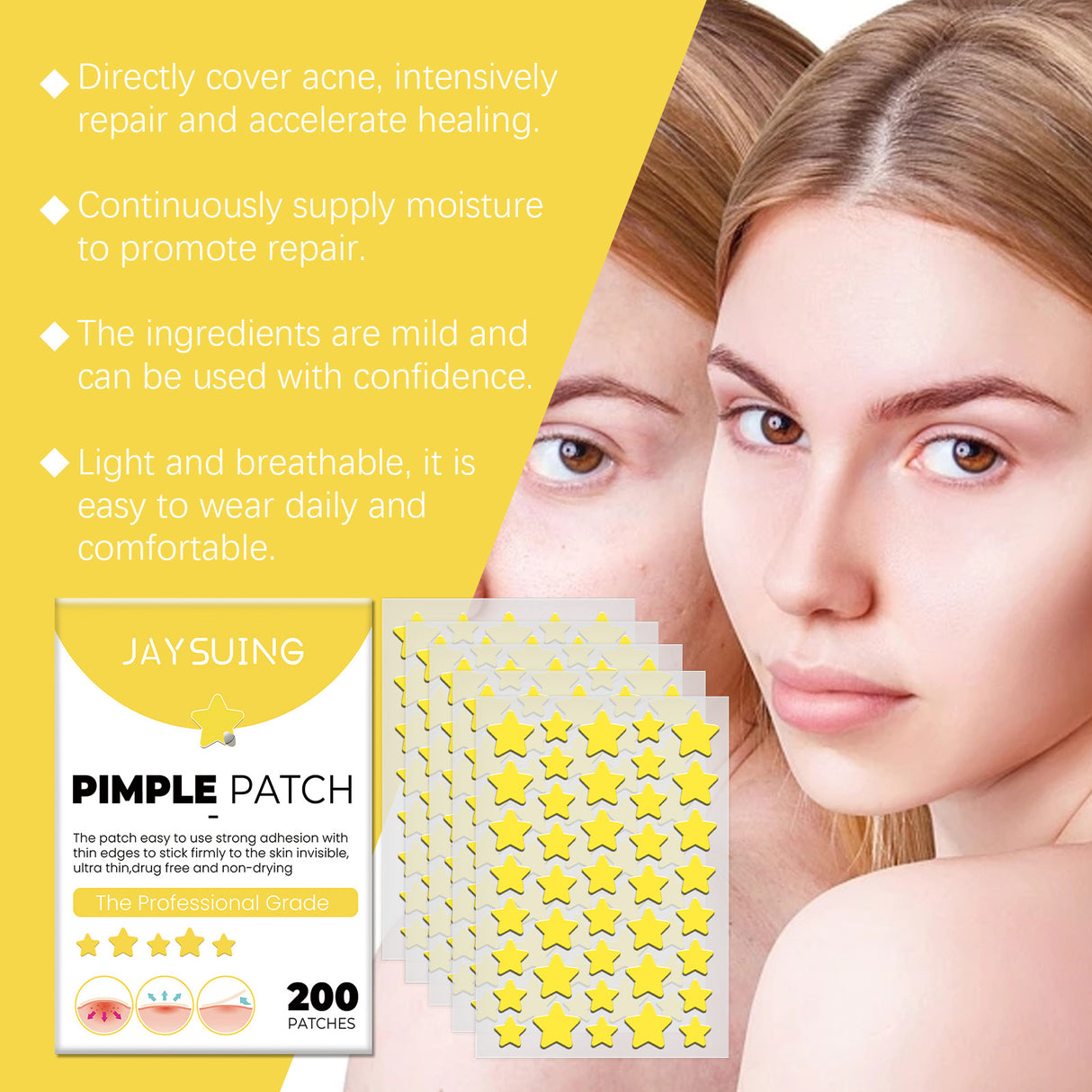 Star Acne Patch Clear Acne Skin Care Facial Cover Acne Invisible Acne Patch
