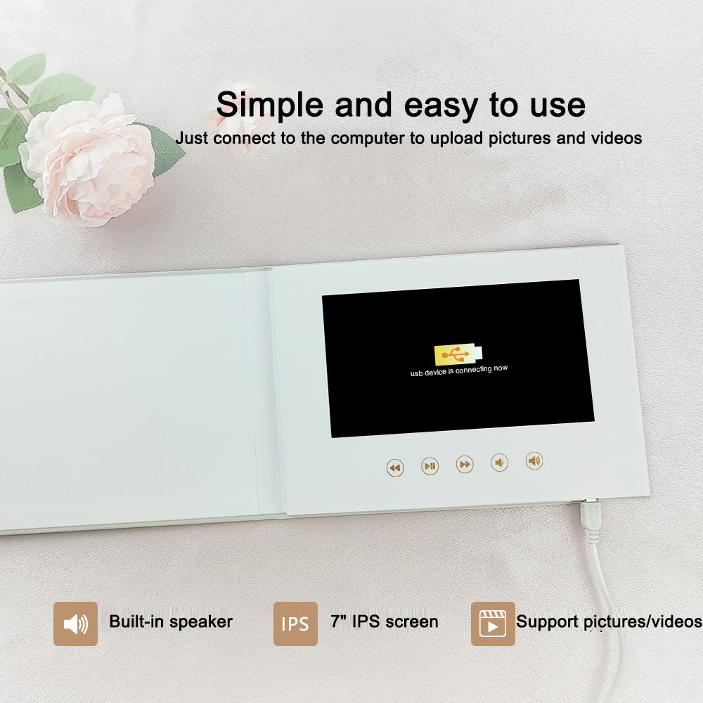 Multi functional commercial wedding video invitation letter linen material video brochure - V.I.P Digital Presence